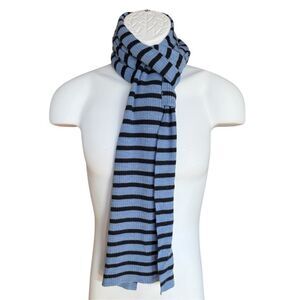 Mens Gap Vintage Striped Blue Fall Winter Wool Scarf - One Size